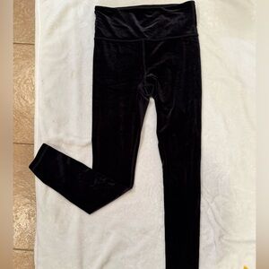 Athleta Elation Black Velvet tight leggings small